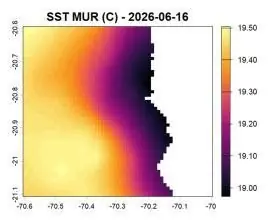 Temperatura superficial del mar por satélite